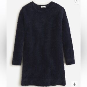 NWOT j crew girls navy blue fuzzy sweater dress